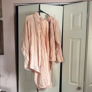 Peach Button-Up Shirt